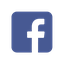 The Facebook logo of a white letter F on a blue background.