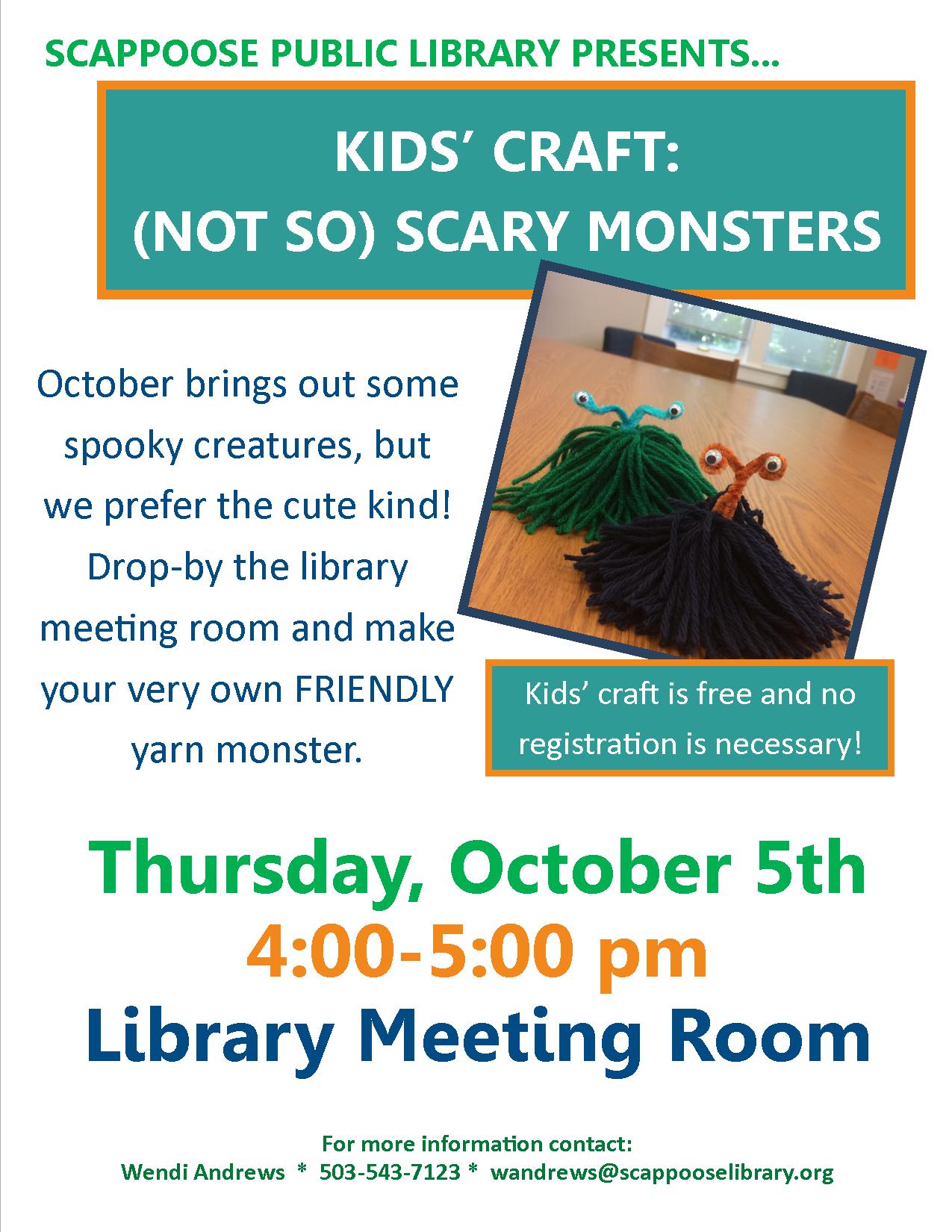 10.05.17 KIDS CRAFT- Not so scary monsters.jpg
