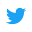 The Twitter logo of a blue bird.